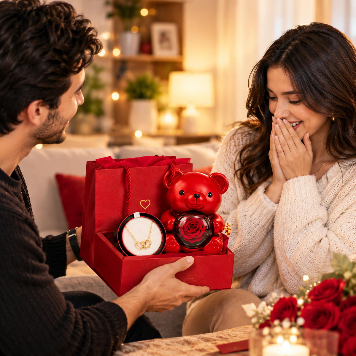 KENOR™ Evermore personalized rose bear gift