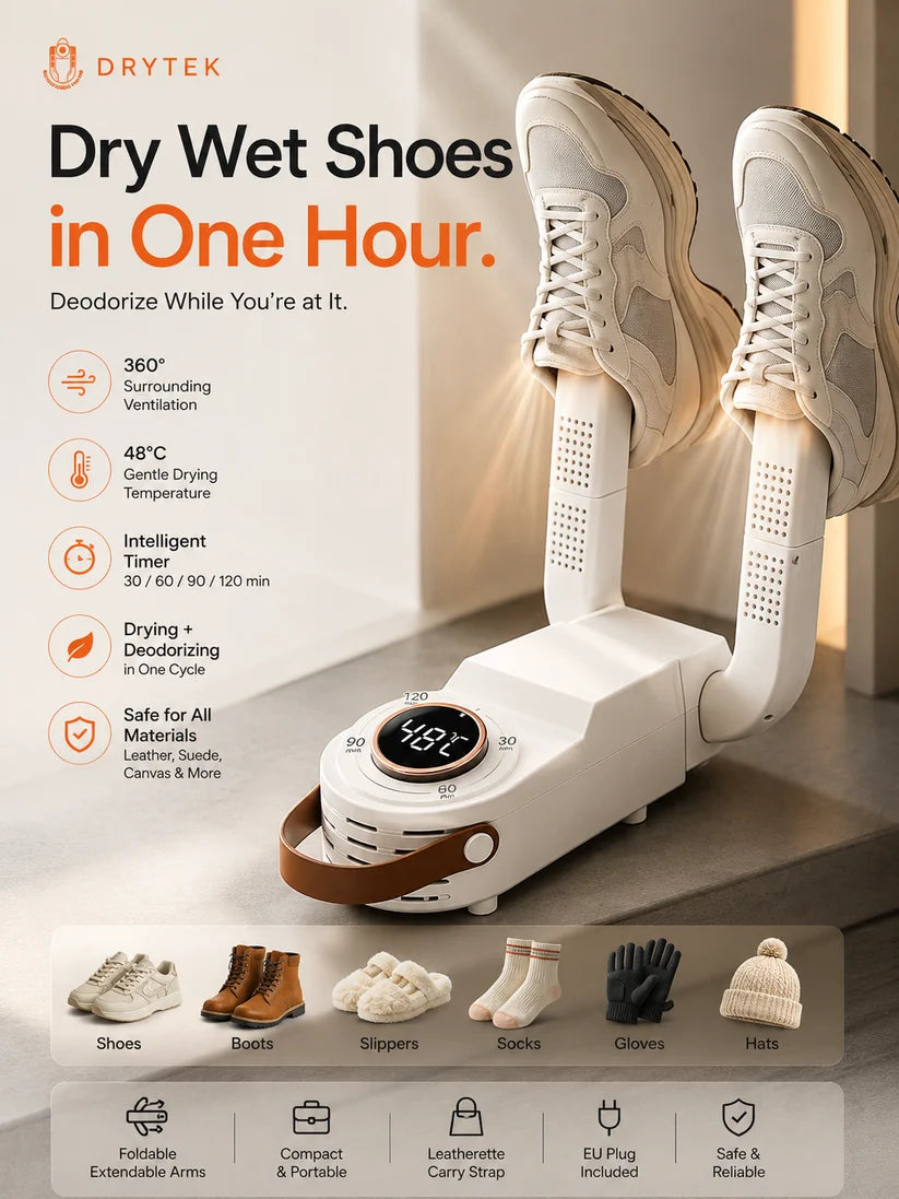 DRYTEK Pro™ – Foldable Shoe & Boot Dryer with Deodorizer